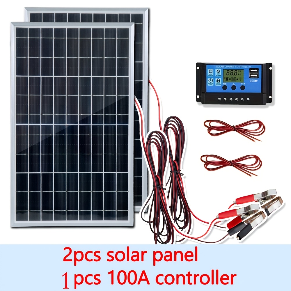 Solar Panel Monocrystalline - 12V Güneş Paneli Kiti 1 adet/2