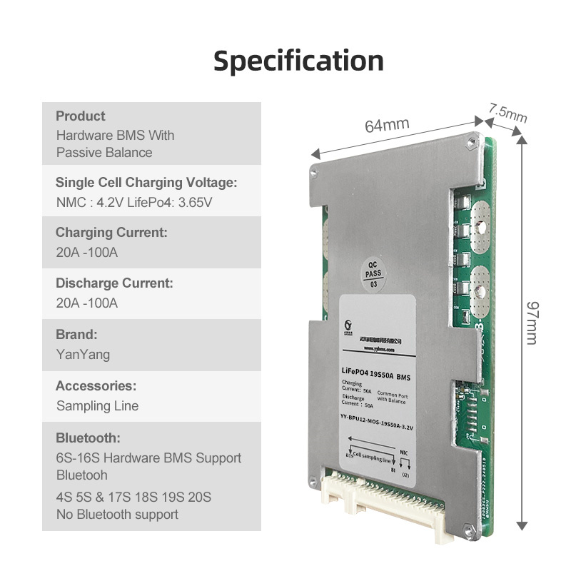 LiFePO4 NMC Li-ion donanım BMS - Lithium Battery 100Ah incelemesi ve fiyatı
