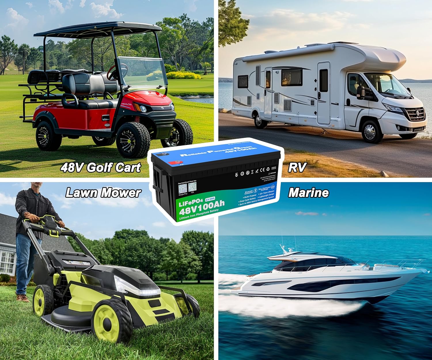48 Volt 100Ah Lityum Golf Arab - Lithium Battery 100Ah incelemesi ve fiyatı