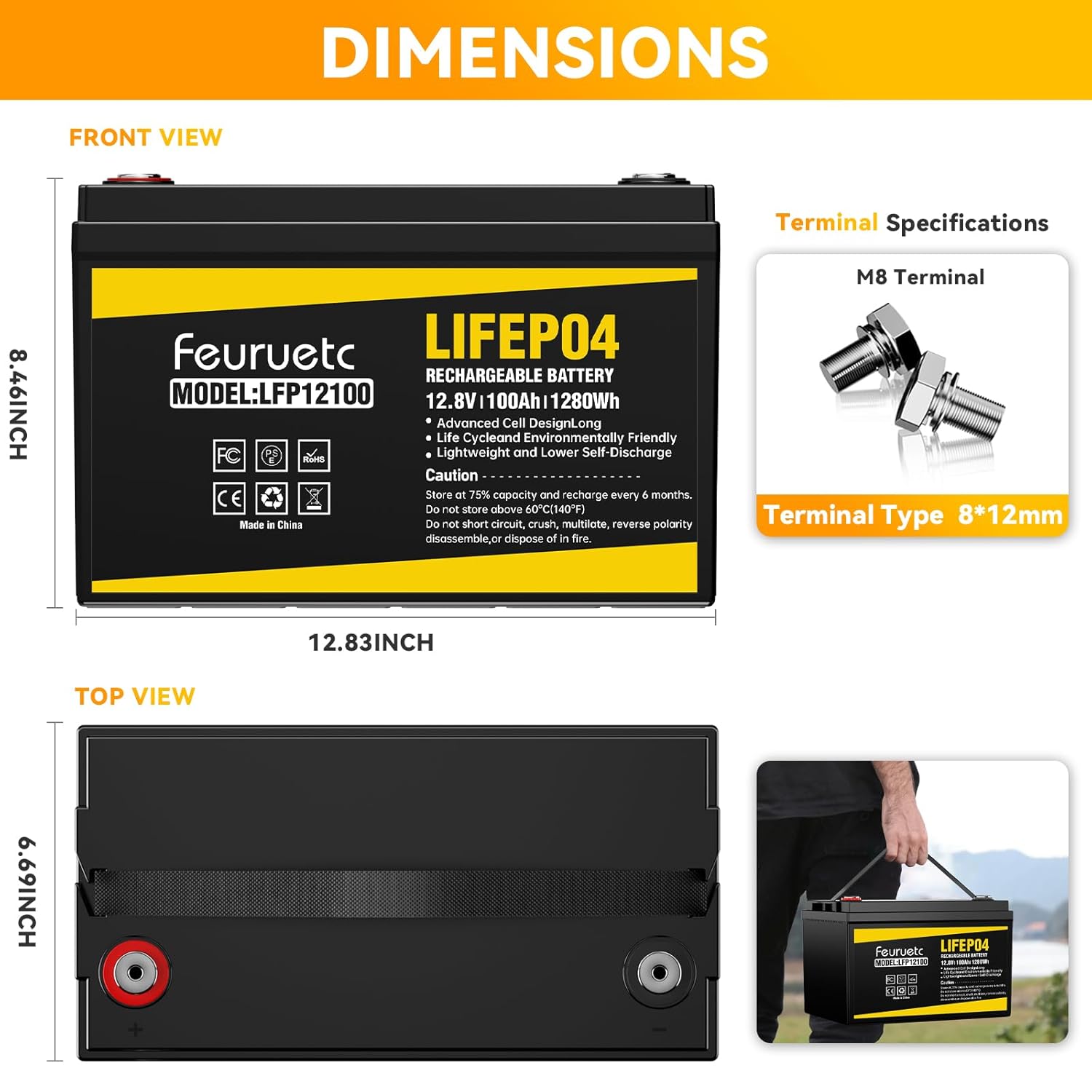 12V 100Ah LiFePO4 Güneş Enerji - Lithium Battery 100Ah incelemesi ve fiyatı
